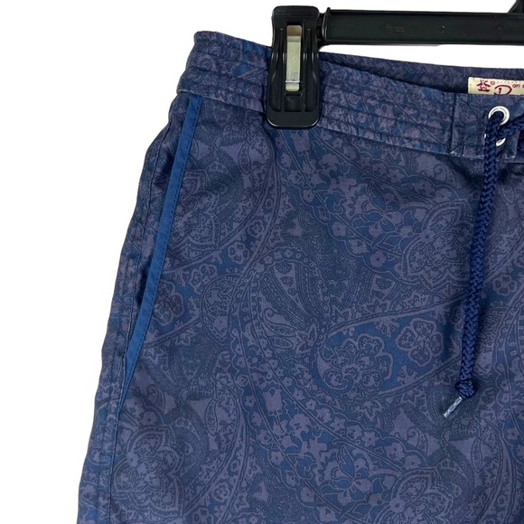 Penguin Munsing Wear Paisley Floral Swimming Trunks Mens Size 31 Navy Blue - Picture 4 of 9